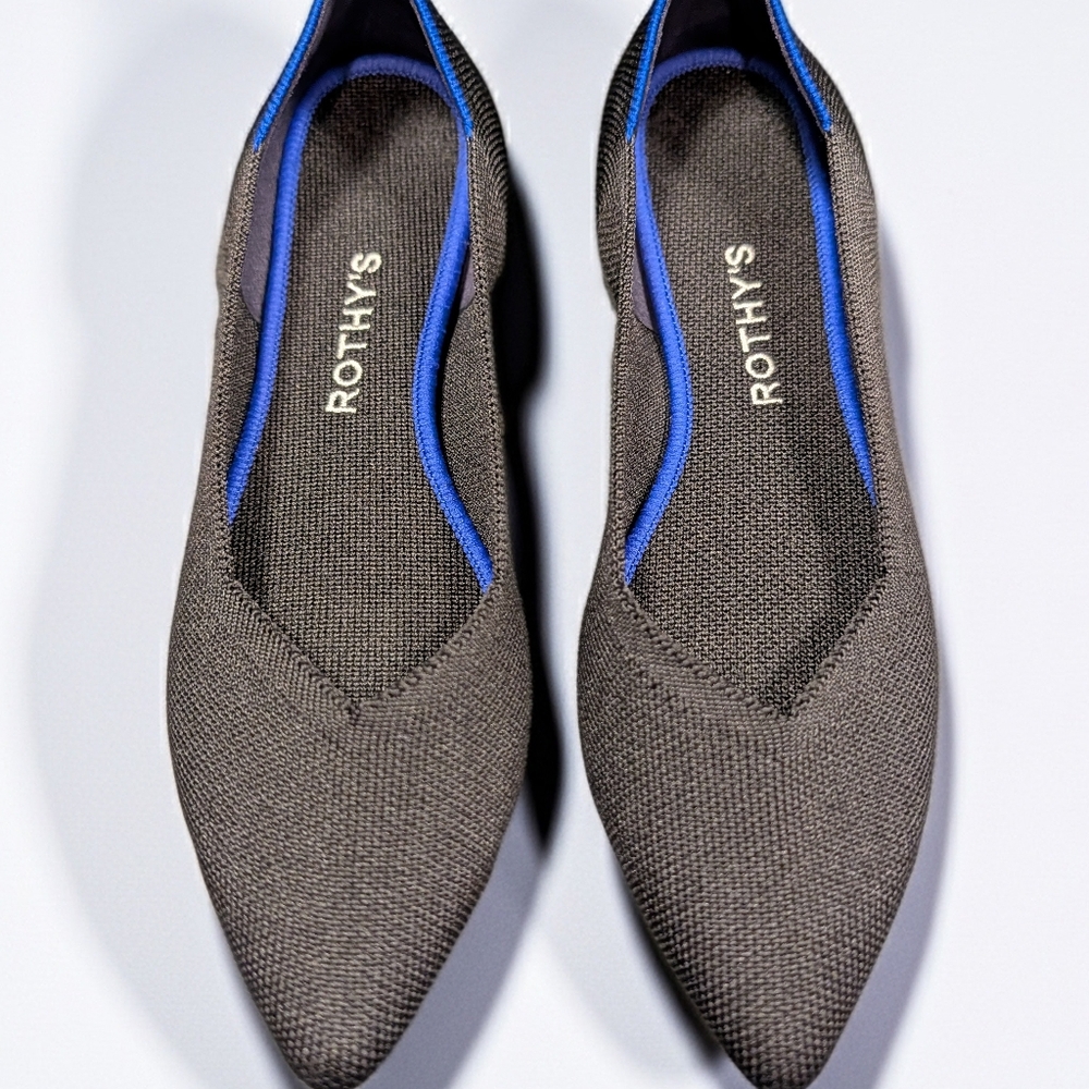Rothy's Womens' Size 8 Black The Point Washable Flats